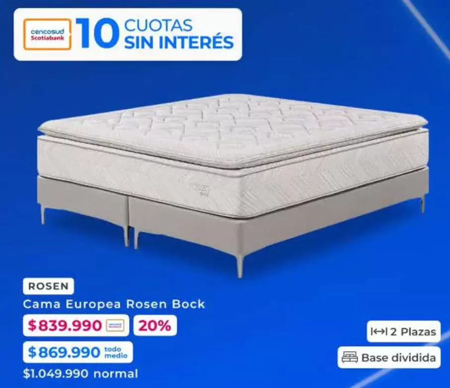 Rosen - Cama Europea  Bock
