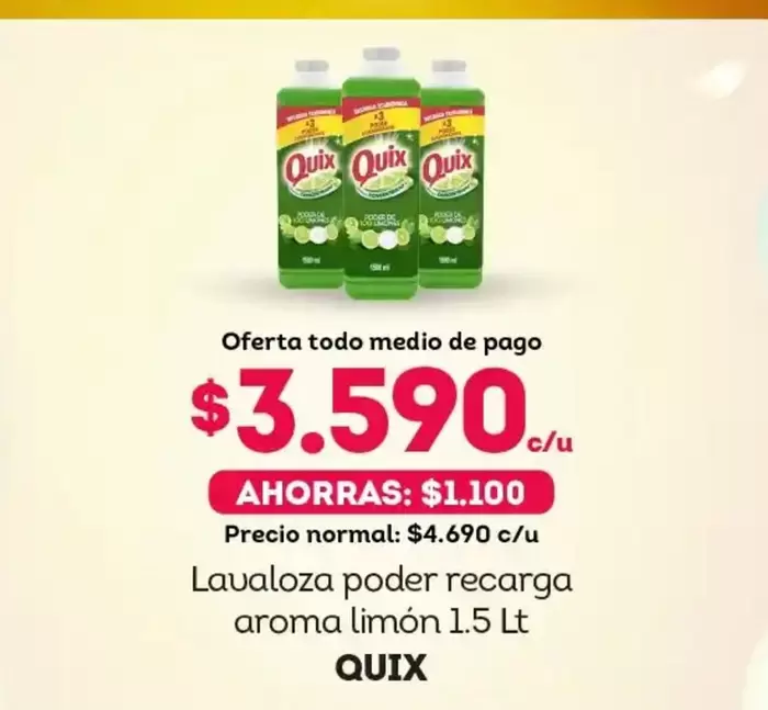 Quix - Lavaloza poder recarga aroma limon