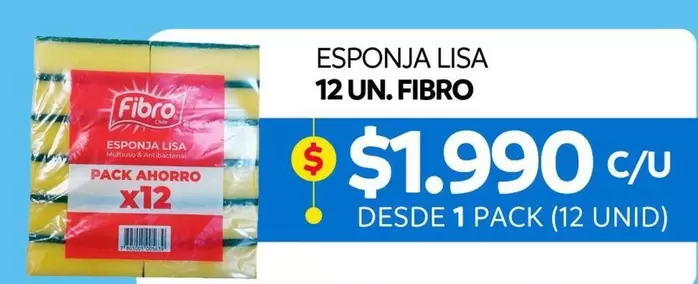 Esponja Lisa 12 Un. Fibro