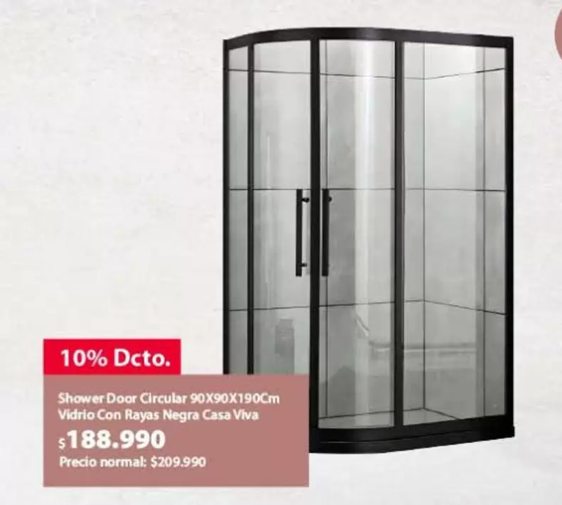 Shower Door Circular 90x90x190cm