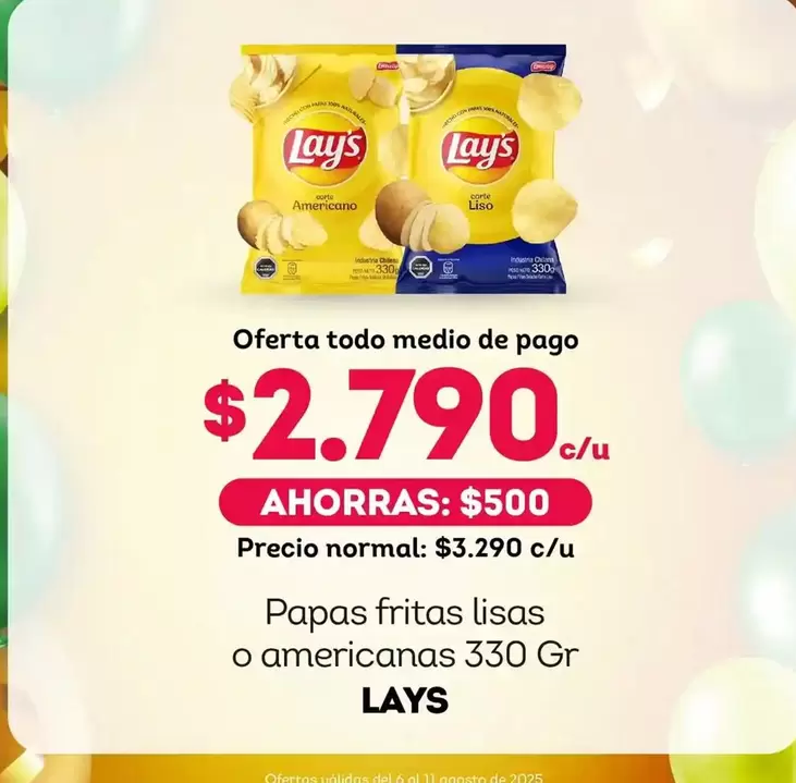 Lay's - Papas Fritas Lisas O Americanas