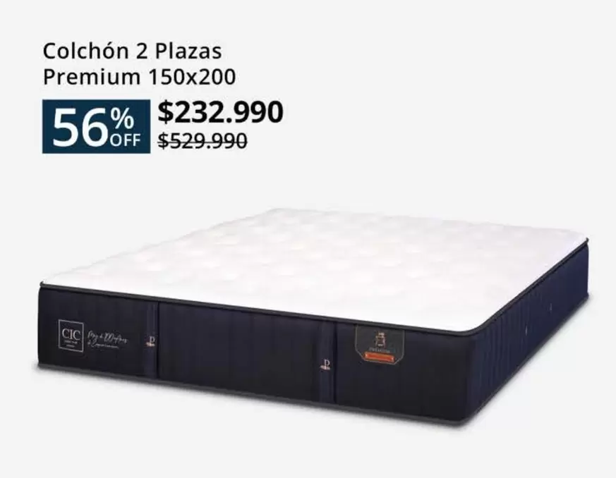 Cic - Colchón 2 Plazas Premium 150x200