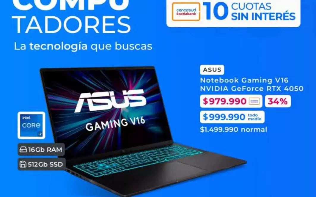 Asus - Notebook Gaming V16 Nvidia)a Before RTX 4050