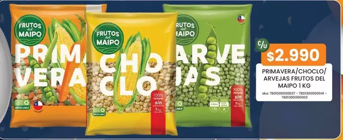 Frutos del Maipo - Primavera/choclico/anyelas FEUTOS DEL MARICO