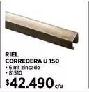 Riel Corredera U 150