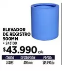 Elevador De Registro 500mm