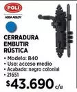 Cerradura Embutir Rustica
