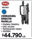 Cerradura Embutir Manilla