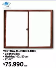 Ventana Aluminio L4000