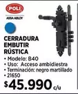 Cerradura Embutir Rustica