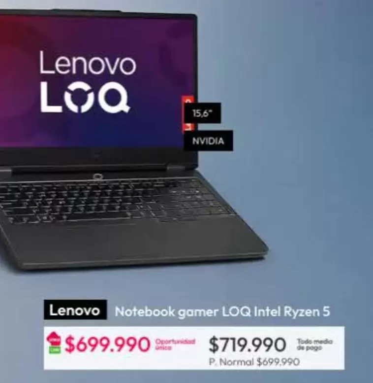 Lenovo - Notebook Gamer LOQ Intel Ryzen 5