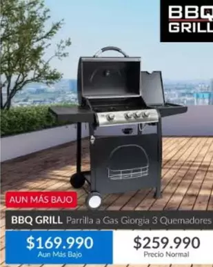 Bbq Grill Parrilla A Gas Giorgia 3 Quemadores
