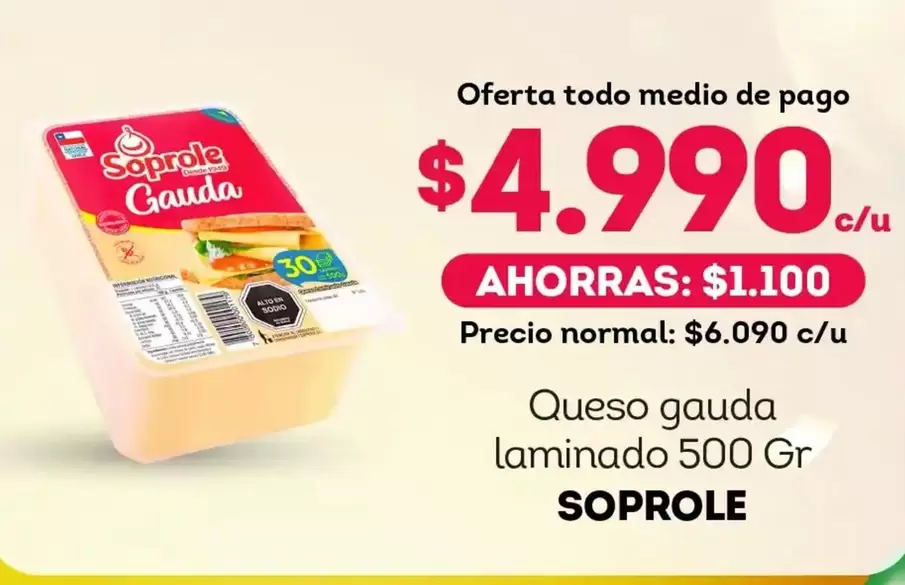 Soprole - Queso Gauda Laminado