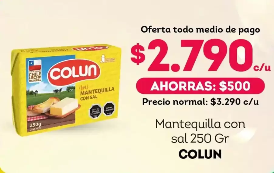 Colun - Mantequilla Con Sal