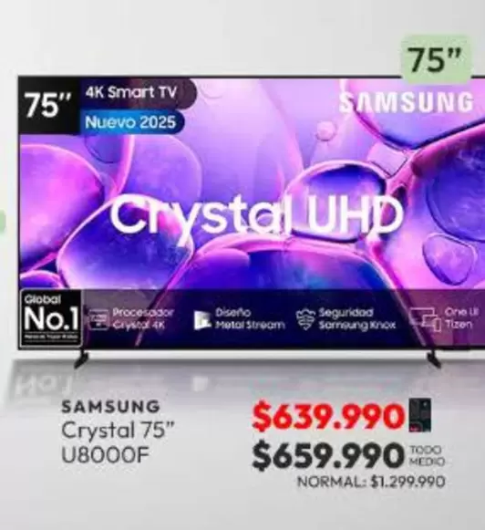 Samsung - Crystal 75" U8000F