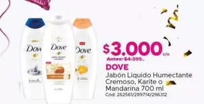 Dove - Jabon Liquido Humectante Cremoso