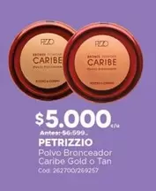Petrizzio - Polvo Bronceador Caribe Gold O Tan