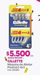 Gillette - Máquina De Afeitar Prestob3 4x3