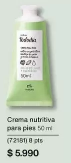 Tododía - Crema Nutritiva Para Pies