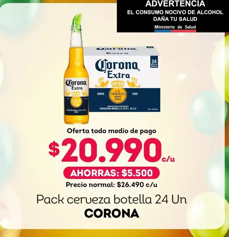 Corona - Pack Cerveza Botella 24 Un