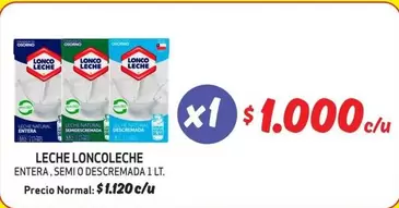 Lonco Leche - Leche Entera, Semi O Descremada