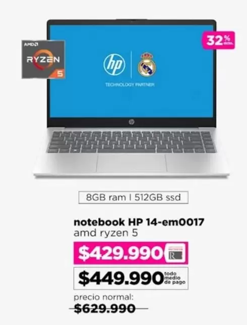 HP - notebook 14-Em0017