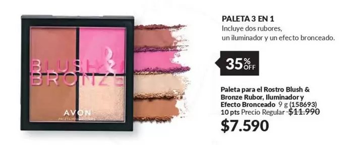 Paleta Para El Rostro Blush & Bronze Rudor, Jumimado Y Electronic Bronceador