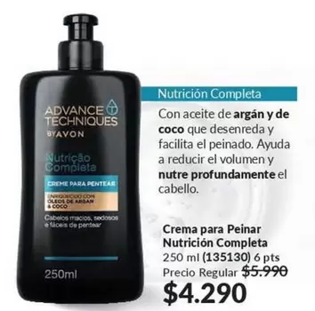 Advance Techniques - Crema Para Peinar Nutricion Completa