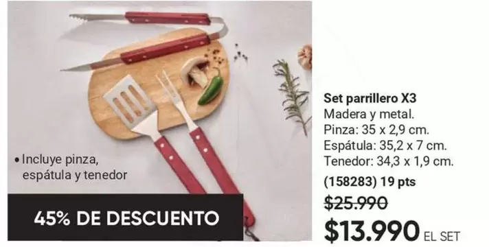 Metal - Set Parillero X3