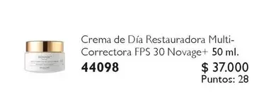 Dewalt - Crema De Día Restauradora Multi - Correctora FPS 30 Novage + 50 Ml. 44098