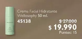 Crema Facial Hidratante Wellosophy