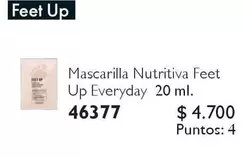 Up - Mascarilla Nutritiva Feet  Everyday 20 Ml.