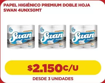 Swan - Papel Higiénico Premium Doble Hoja