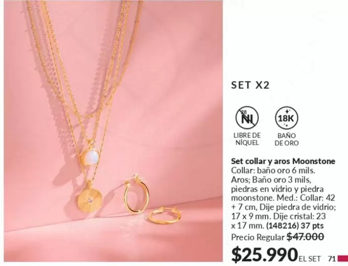 Cristal - Set Collary Aros