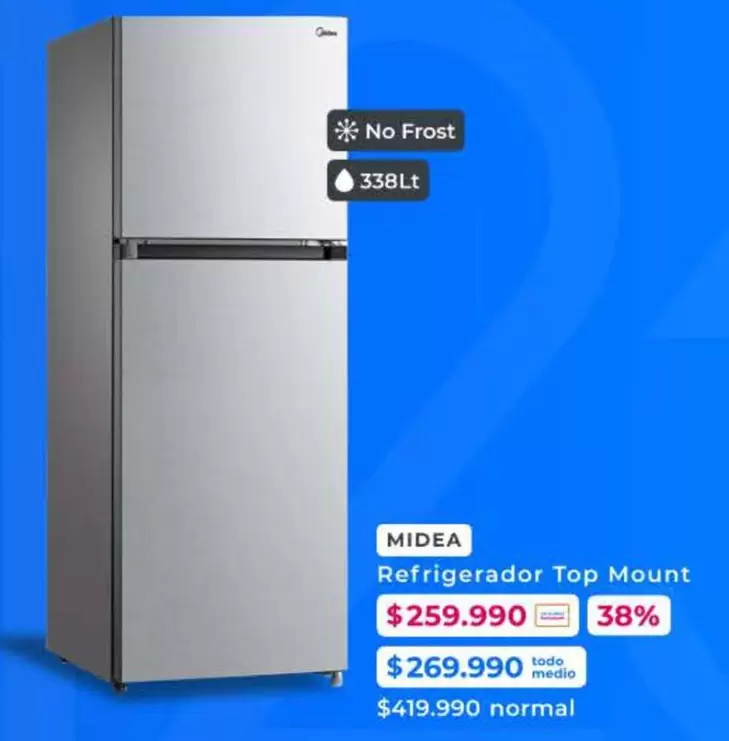 Midea - Refrigerador Top Mount