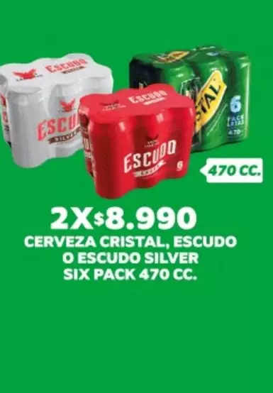 Escudo - Cerveza Cristal,  O  Silver Six Pack