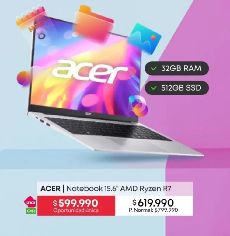 Acer -  | Notebook 15.6" Amd Ryzen R7
