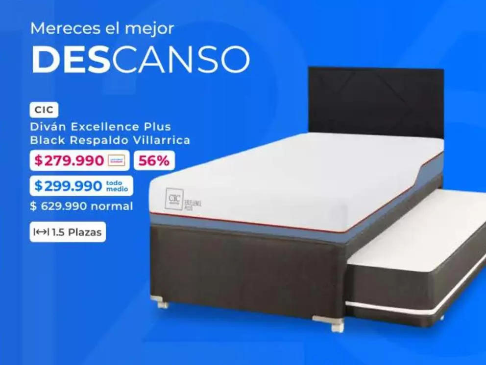 Cic - Diván Excellence Plus Black Resparol
