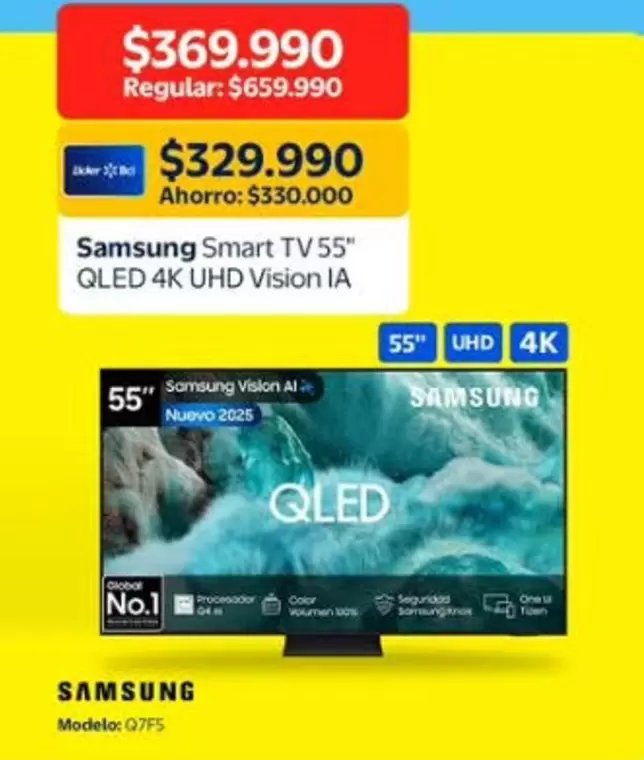 Samsung - Smart Tv 55" Qled 4k Uhd Vision Ia