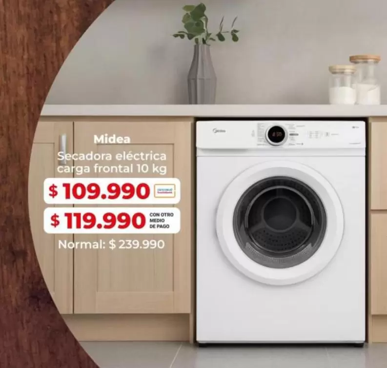 Midea - Secadora Electrica Carga Frontal