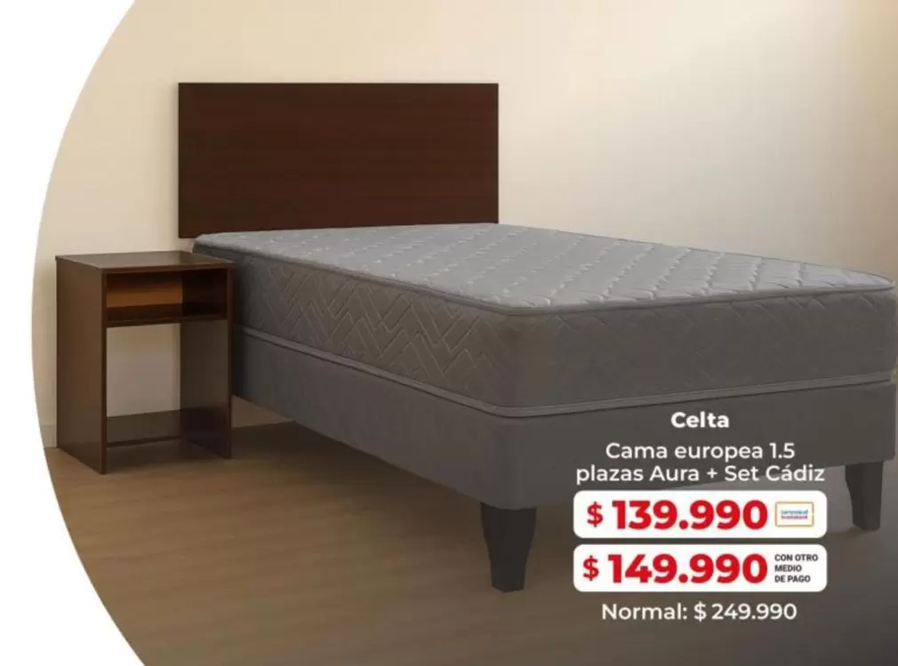 Celta - Ceita Cama Europea 15 Plazas Atura + Set Cadiz