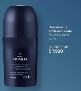 Homem - Desodorante Antitranspirante Roll-On Clasico 75 Ml