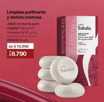 Tododía - Jabon En Barra Puro Vegetal Caja Con 5 Unidades