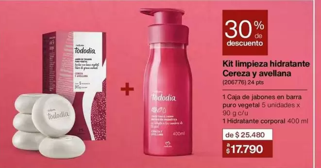 Tododía - Kit Limpieza Hidratante Cereza Y Avellana