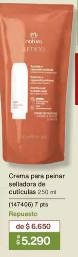 Natura - Crema Para Peinar Selladora De Cutculas