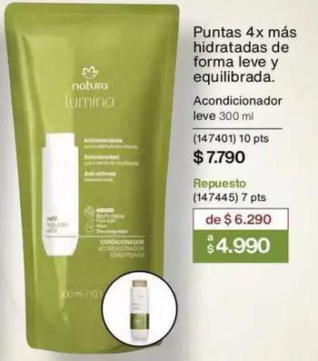 Natura - Puntas 4x Más Hidratadas De Forma Leve Y Equilibrada