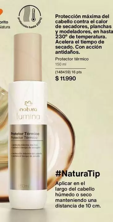 Natura - Aplica En El Lardo De cabello humedo o secado