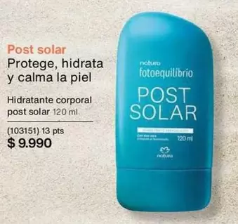 Natura - Post Solar Protege, Hidrata Y Calma