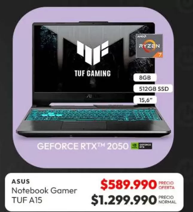 Asus - Notebook Gamer Tuf A15
