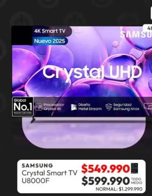 Samsung - Crystal Smart TV U8000F